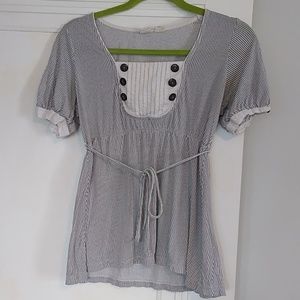 Anthropologie Little Yellow Button Shirt